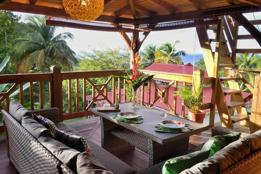 Ti Kaz Matouba Bungalow Vue Mer Villa Deshaies Guadeloupe